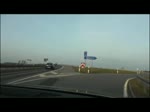 Abendliche Fahrt �ber die A20 bei Neubrandenburg in Richtung Pasewalk. - 28.03.2012 (Ablauf wurde am PC beschleunigt) 