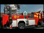 Hubrettungsfahrzeug der Freiwilligen Feuerwehr Torgelow (www.feuerwehr-torgelow.de) in Aktion am 21.04.2012.